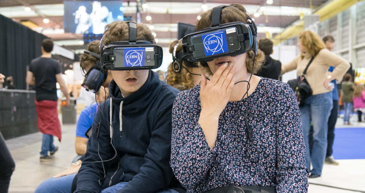 At the Royaume du Web event at Palexpo, CERN’s virtual reality tour