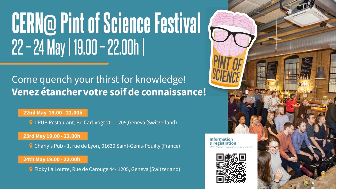 Affiche CERN au Festival Pint of Science (Image: CERN & Pint of Science)